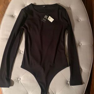 NWT Express body contour compression black bodysuit size small